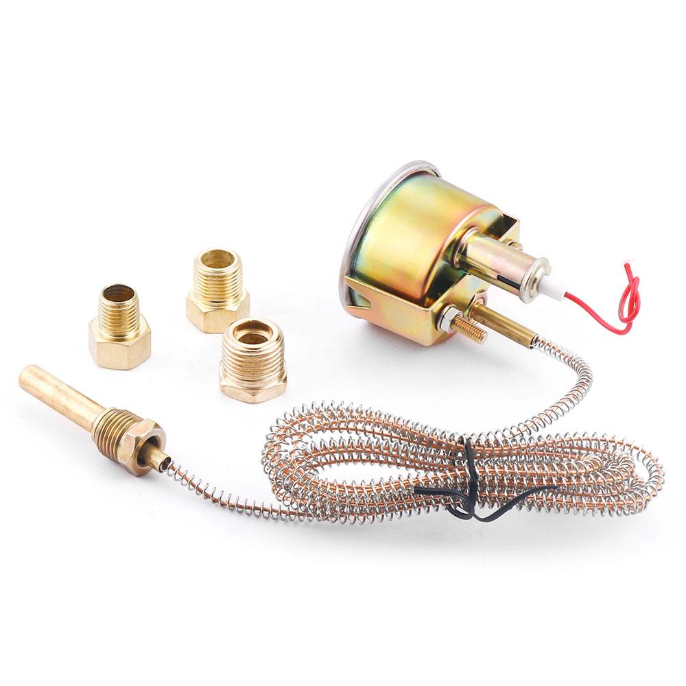 2" 52MM Mechanical 12V Water Temp Gauge 50-140℃/130-280℉ Water Temperature Gauge Car Meter With Sensor NPT 1/2, NPT 1/4,NPT 3/82