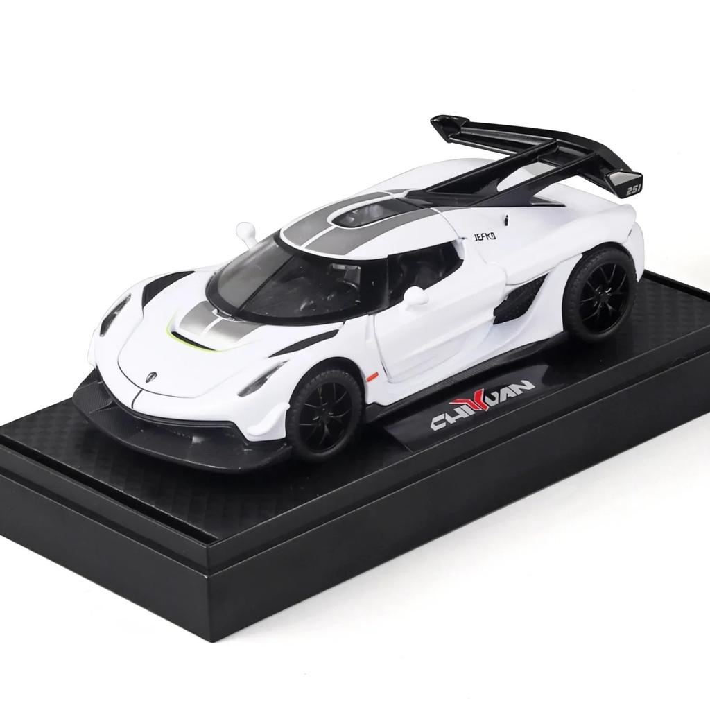 1/32 Koenigsegg Jesko Supercar High Simulation Diecast Metal Alfalywy Model Car Sound Light Pull Back Collection Kids Toy Gifts