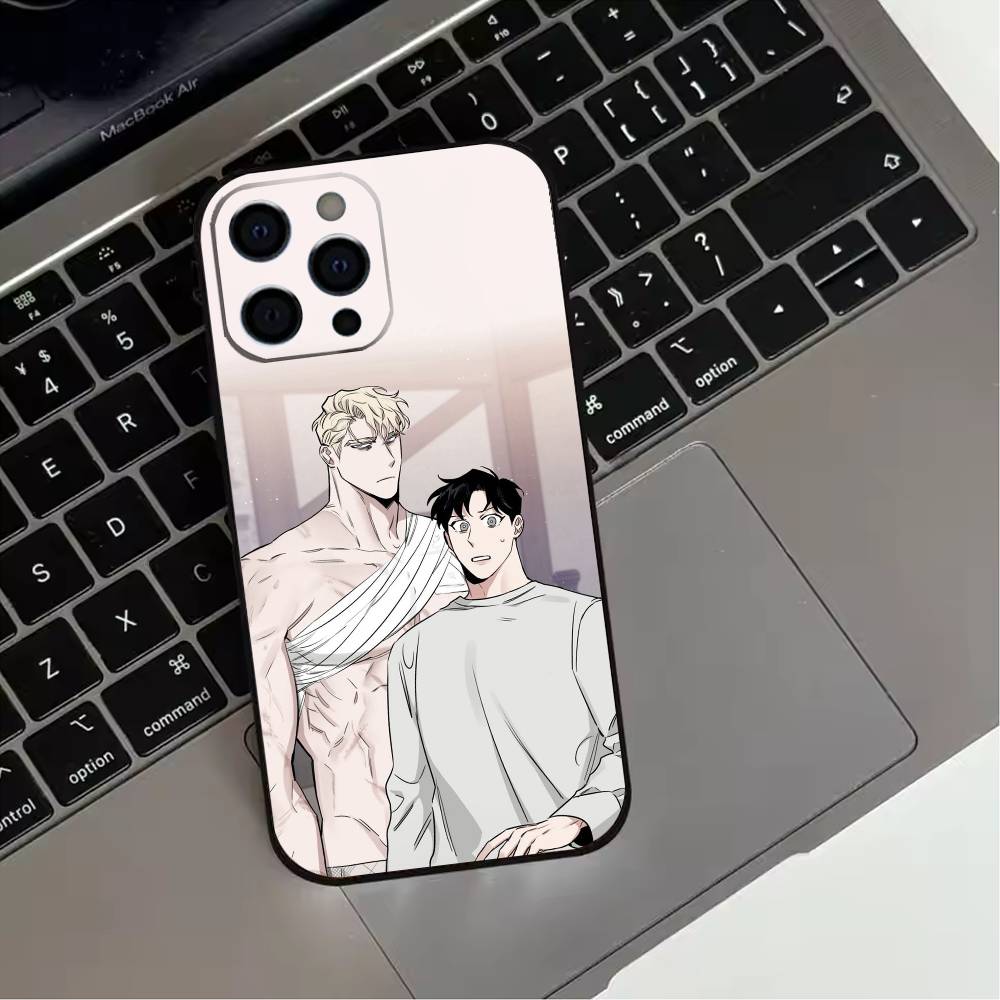 BL Manhwa R-roses And Champagne Phone Case For iPhone 17,16,15,14,13,12,11 Plus,Pro Max,XS,Soft Silicone Black Cover