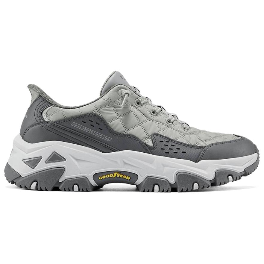 Skechers DLites Hiker Облачная технология Удобные Прочные Дышащие Поддерживающие Упругие Сцепление Туристические Ботинки Мужские туристические ботинки Серый Белый 237428-GRY