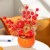 New Year Decoration Desk Fu Character Flower Pot Red Berry for Wedding Office China Spring Festival Indoor Housewarming Gift