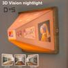 Naked Eye 3D Vision Night Light LED Illusion Atmosphere Light Classic Art Work Design Настенный светильник для спальни, гостиной