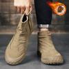 Мужская обувь 2025 зима новая повседневная высокая мартинсы уличная морозостойкая рабочая обувь на толстой подошве утепленные теплые хлопковые ботинки