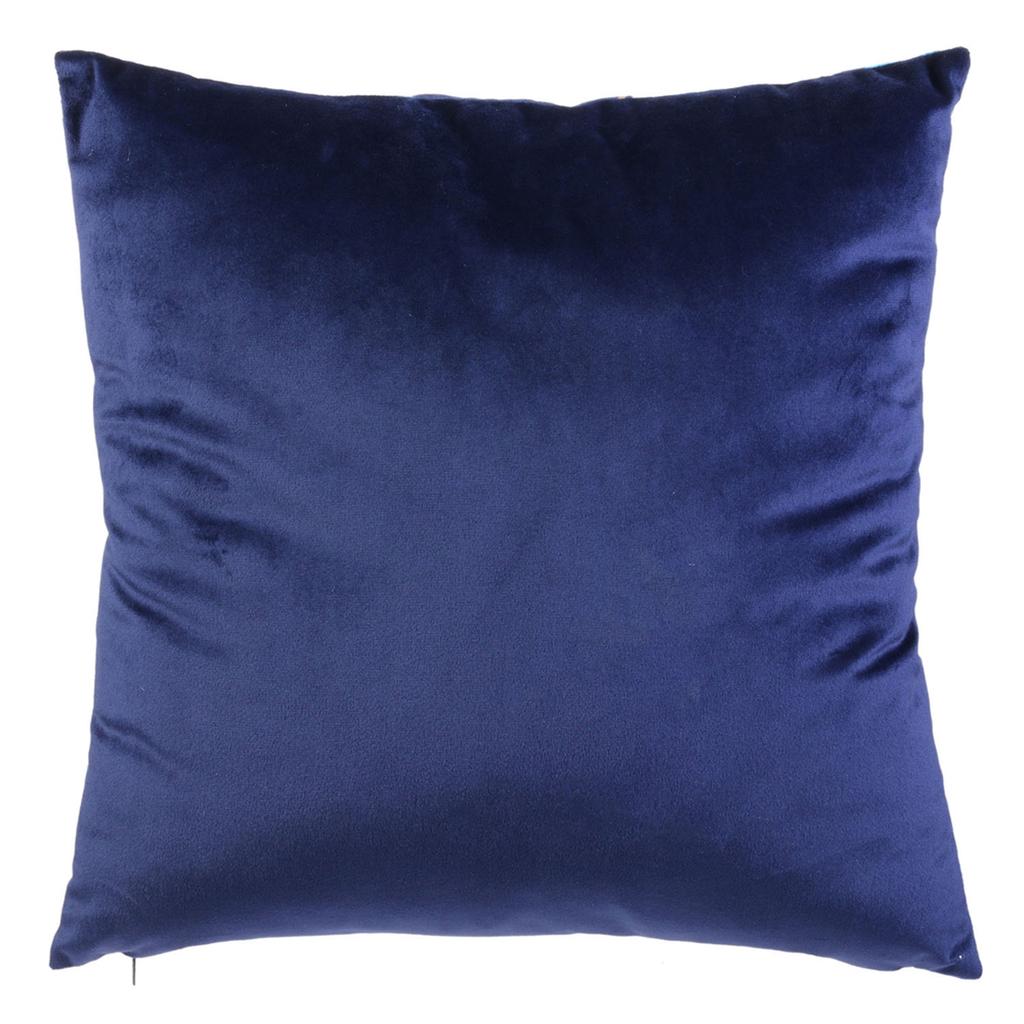 Les Trésors De Lily [R0010] - Бархатная подушка «Павлины» синяя - 40 см
