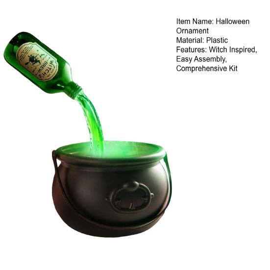 Набор плавающих зелий своими руками Хэллоуинская декорация Ведьмин котел и генератор тумана Жуткая винтажная черная чаша для декора вечеринки «Фокус-покус» Домашний декор для каминной полки