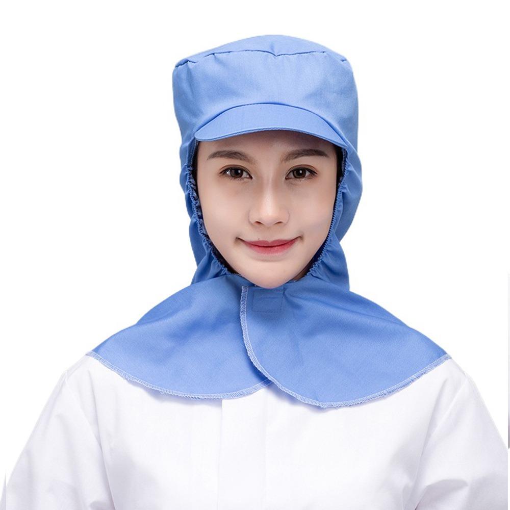 Breathable Dust-free Shawl Hat Solid Color Work Hat New Labor Protection Hat  Workshop