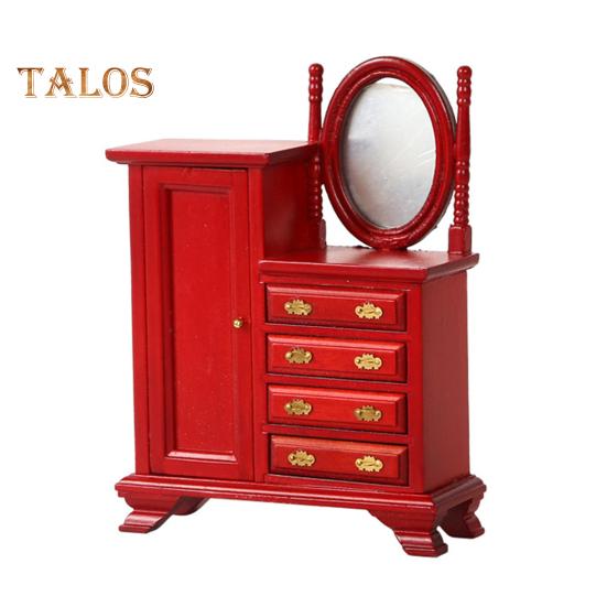 Мини-комод для кукольного домика, винтажный миниатюрный комод с ящиками, мини-мебель, туалетный столик для декора спальни кукольного домика