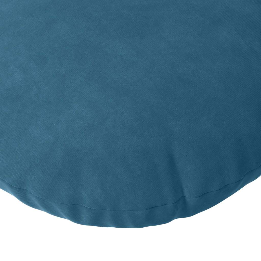 Seat Cushion Set 2 Pieces Blue Ø 40 x 13 cm Velvet