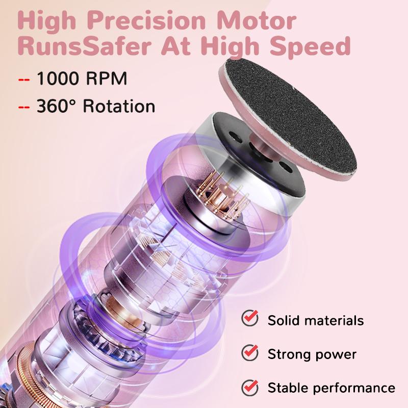 Электрическая пилка для ног 2 в 1, электрические инструменты для ухода за ногами и руками, отполированные и гладкие блестящие ногти на ногах, электрическая пилка для удаления мозолей, инструмент для педикюра и ухода за ногами