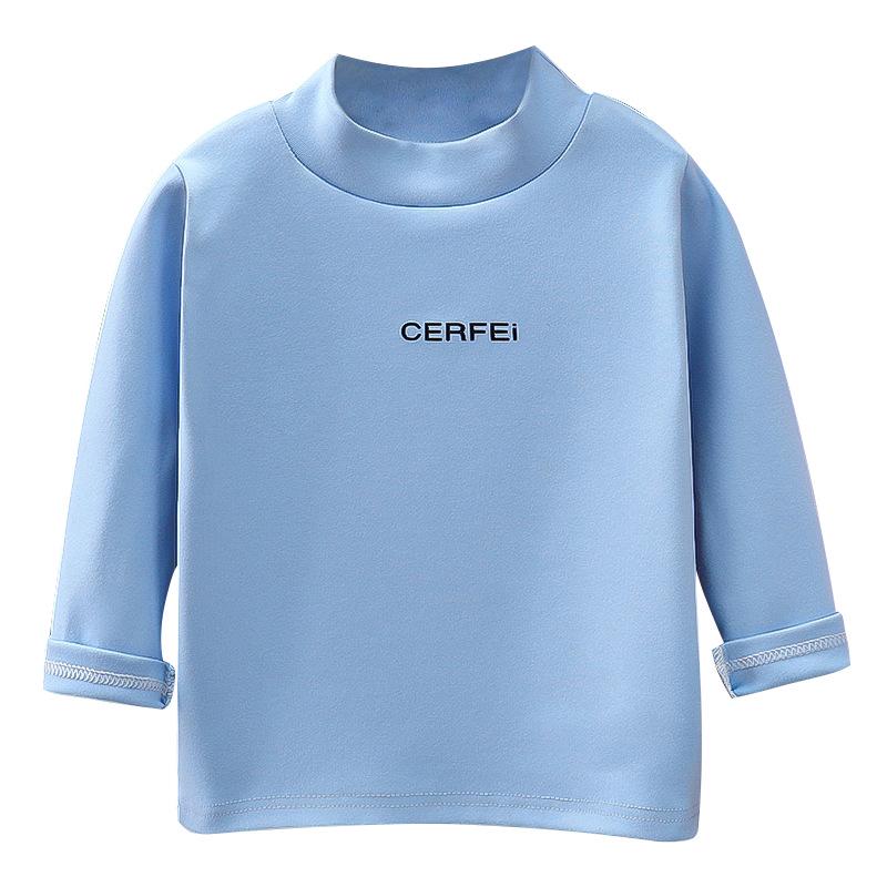 Детская термофлисовая футболка с длинным рукавом, базовый слой с круглым вырезом для осени/зимы.
