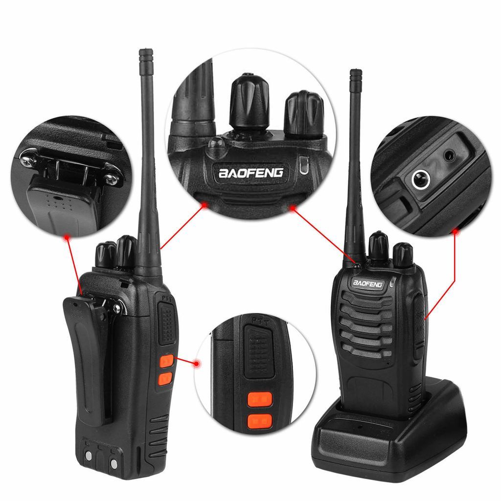 2 шт. Радиостанция Baofeng BF 888S UHF BF888S Дальняя связь Двусторонняя Любительская Портативная Радиостанция для Охоты Отеля Приемник