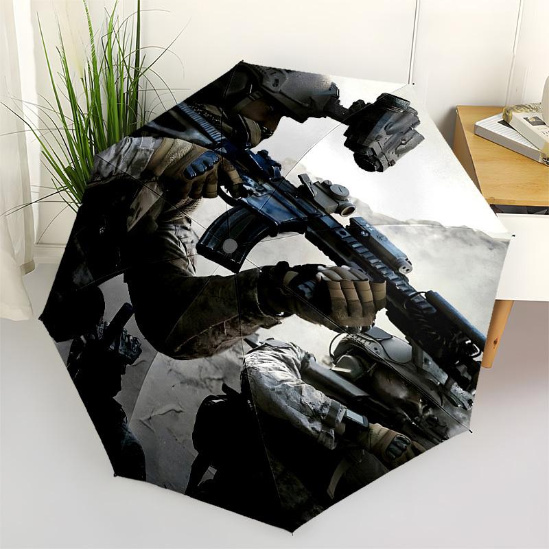 Soldiers, Battlefield Automatic Opening and Closing, 8 rib Structure Portable Umbrella, Suitable for Men and Women in All Seasons Perfect G