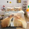 Супер милый комплект постельного белья для детей с котятами Kawaii Girl Quilt Cove King Queen Size Cat Animal 2/3 шт. полиэстеровый пододеяльник (Нет листа)