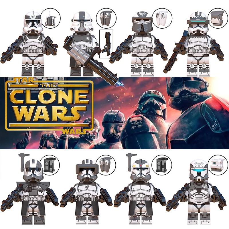 Wm6128 Tv Movie Series Clone Cavalry Wolf Team Heavy Armor Soldier Driver Building Blocks Figure Bag