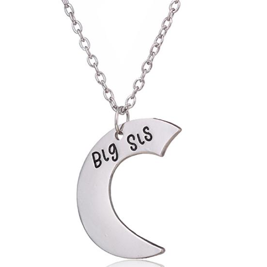 3 шт./компл. кулон в форме сердца, большой средний, маленькая сестра, сестра, ожерелье-цепочка дружбы