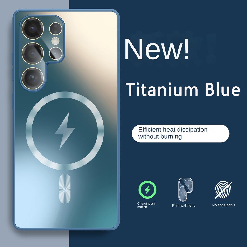 Ультратонкий матовый AG чехол с магнитами для Magsafe для Samsung Galaxy S26 S25 S24 S23 Ultra Plus Защита стеклянной линзы Ударопрочный чехол