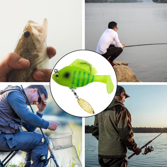 6 см/10 г/14 г весло хвост рыболовная приманка с крючком спиннер 3D глаза Swimbait искусственная мягкая приманка пресноводный соленый окунь форель аксессуары для рыбалки