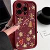 Милый чехол для телефона с рождественским узором для iPhone 17 16 15 14 13 12 11 Pro Max XS X 7 8 Plus SE 2022 16E с креативным дизайном