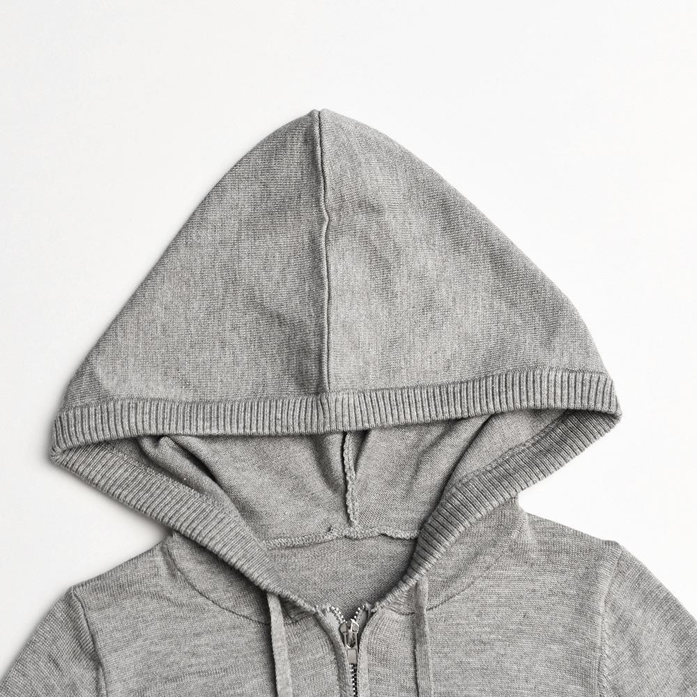 Женский трикотажный свитер с длинным рукавом и капюшоном на молнии, комплект из 2 предметов, спортивный костюм, укороченный топ, расклешенные брюки, подходящий по размеру костюм