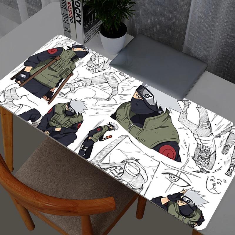 Mouse Pads Naruto Kakashi Hatake Mouse Pad Gamer Large Computer Notebook Pc Mousepad Carpet Gaming Accessories Keyboard Desk Mat
