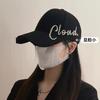 Letter Hardtop Baseball Cap Women's New Black Versatile Big Head Circumference Sunshade Showing Face Small Baseball Cap Tide