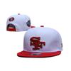 San Francisco49Team Rugby Cap European and American Embroidered Flat-Brim Cap Adjustable Hip-Hop Back-Opening Sun Hat