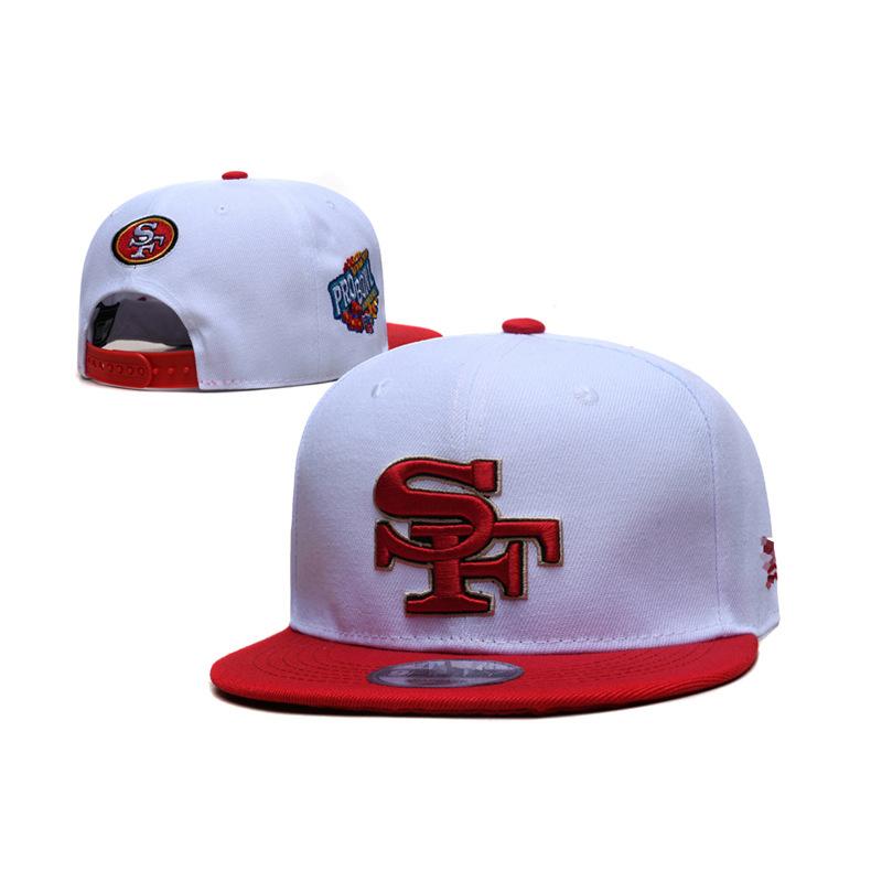 San Francisco49Team Rugby Cap European and American Embroidered Flat-Brim Cap Adjustable Hip-Hop Back-Opening Sun Hat