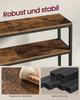 VASAGLE Console Table, Narrow Sofa Table with 2 Shelves, 20 x 100 x 80 cm, Hallway Table, 2 Levels, for Hallway, Living Room, Bedroom