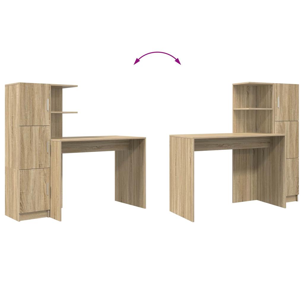 Desk Set 2 pcs Sonoma Oak