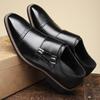 Large size men's business casual leather shoes dress buckle shoes British style fashion trend pointed versatile men's shoes