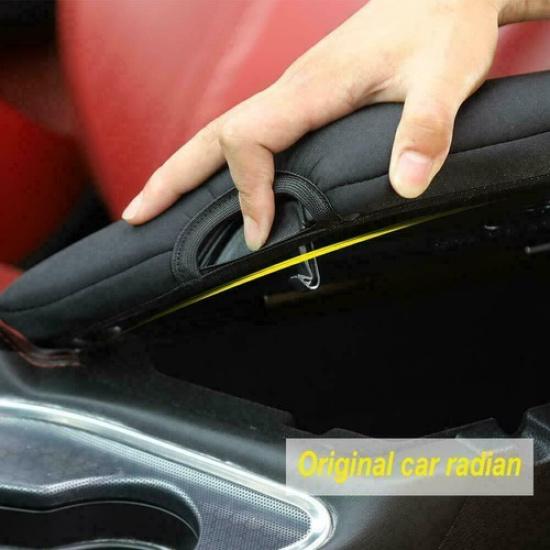 For Challenger Armrest Pad Center Console Cover for Dodge Challenger 14+ Black