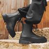 Высокие кожаные ботинки Мартин мужские в британском стиле 2024 новая модель ботинки-локомотивы увеличивающие рост кожаные ботинки 9056-J
