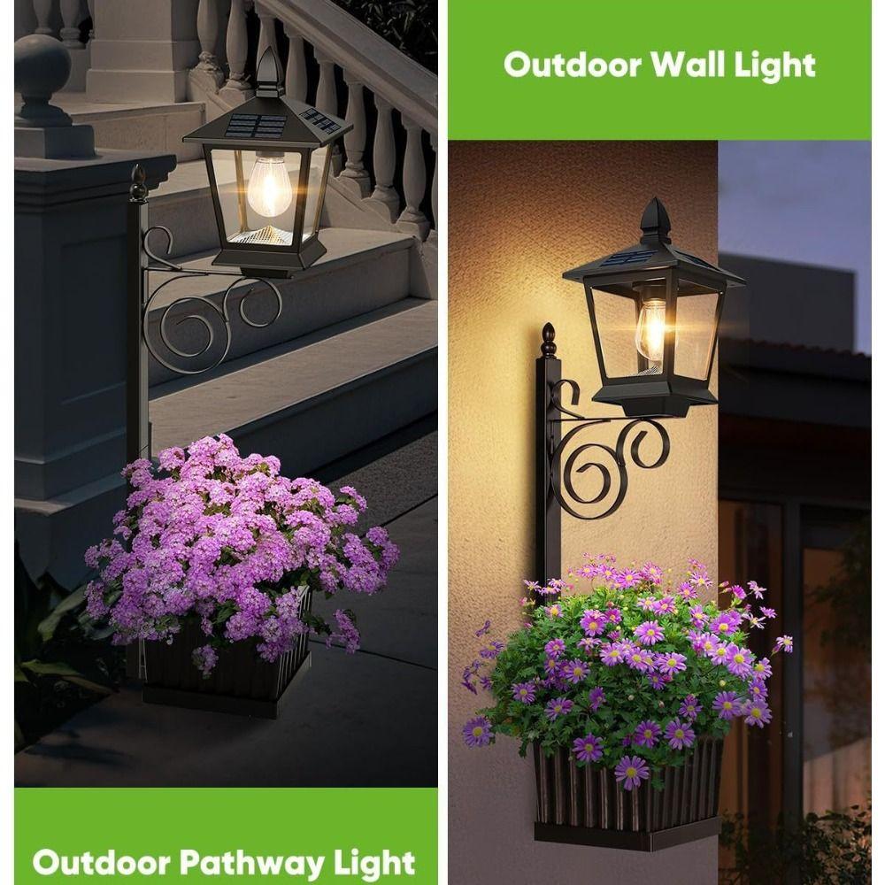 Waterproof Solar Planter Light Wall Mounted Planter Lamp Pathway Garden Light  Outdoor Wall Light