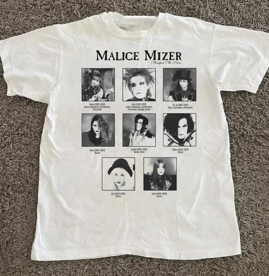 Коллекция MALICE MIZER Участники Группы Хлопок Подарок Для Фанатов S до 5XL BL1640 Унисекс Футболка