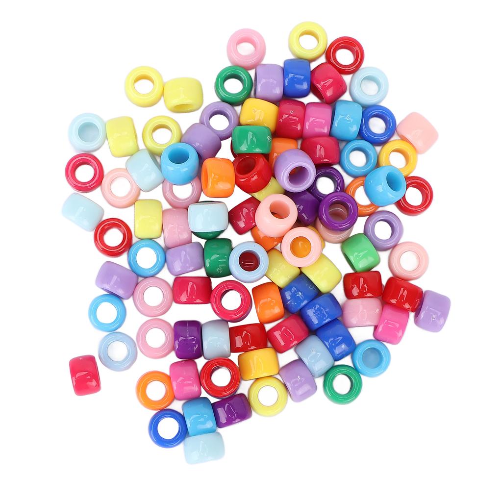 100 шт., бусины для бороды, простой дизайн, идеальный размер, глянцевая текстура, прочные легкие бусины для волос для проекта «сделай сам»