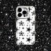 Чехол для телефона Y2k со звездами для iPhone 16, 15, 14, 13, 12, 11, Pro, XS, Max, Plus, Mini, SE, Белый, Конфетный, Матовый, Ударопрочный