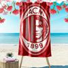 Пляжное полотенце с принтом AC Milan, Большое, Мягкое, Быстросохнущее, для Пляжа, Кемпинга, Плавания