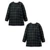 Смок Тартан Зеленый Набор из 2 шт. Девочки Мальчики Стильные Детские Смок с Длинным Рукавом Детский Сад Фартук Начальная Школа Детская Каллиграфия Искусство