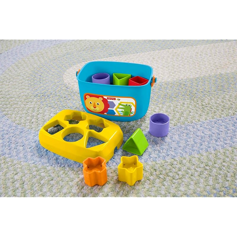 Fisher-Price Детские Первые Кубики Тропический Лес (6 месяцев и старше) Детский развивающий набор кубиков (FFC84)