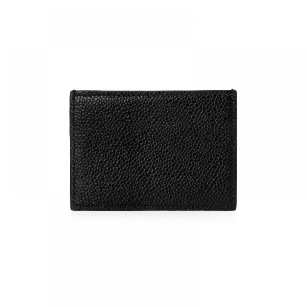 Thom Browne Pebble Grain Card Wallet Three Stripe Maw020l 00198 001