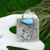 Friendship Day Deal Sleeping Turquoise Gemstone Sterling Silver Pendant Jewelry