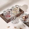 3 шт. Прозрачная хрустальная стеклянная шкатулка для хранения ювелирных изделий в форме сердца, декоративные подарочные коробки для колец и серег, изысканные с крышкой