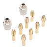 10PCS Drill Chuck Collet Set Brass Electric Drill Keyless Bit Collet Chuck Fast Change Adapter Tool