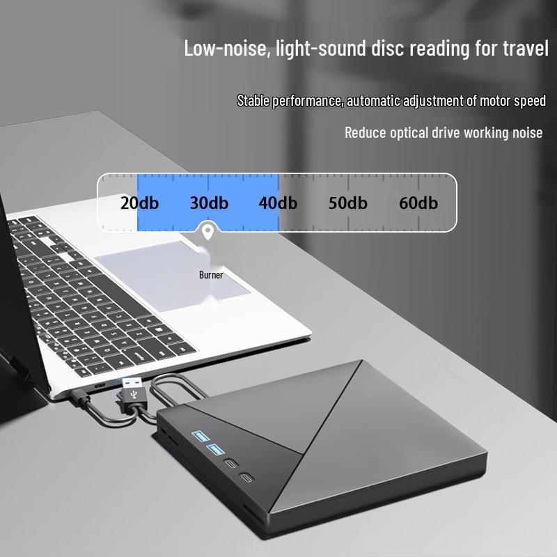7-in-1 USB 3.0 External DVD Burner & Type-C Multifunctional CD Drive