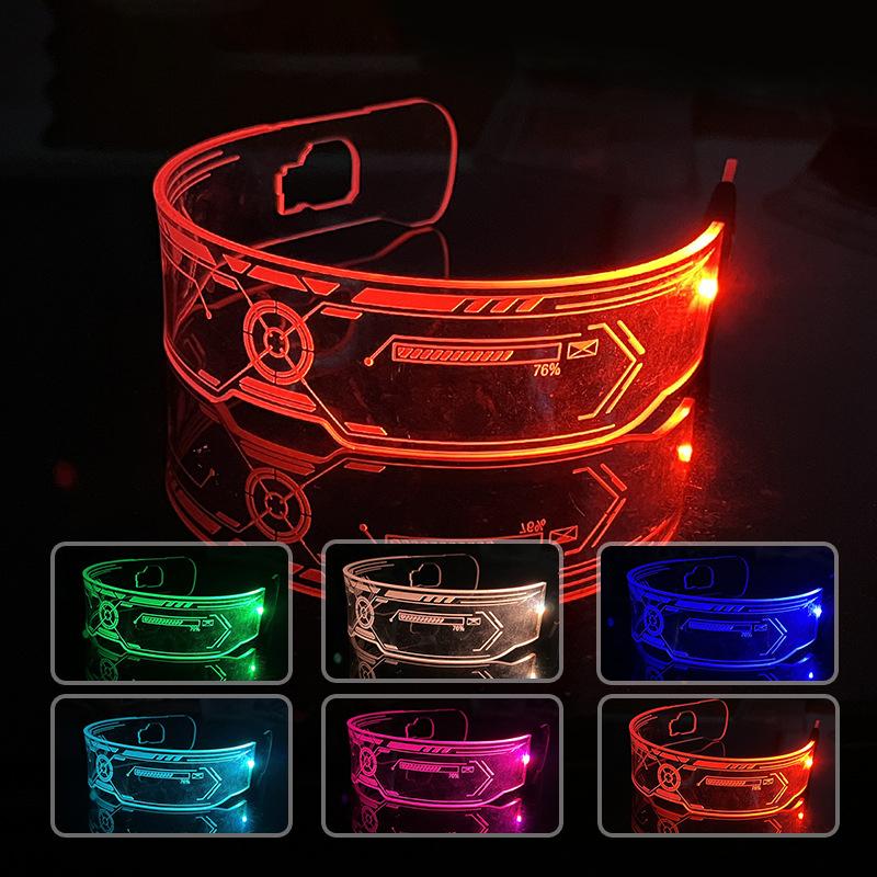 Luminous Decorative Glasses Neon Party Decoration Led Sunglasses For Nightclub Dj Dance Music Festival Rave