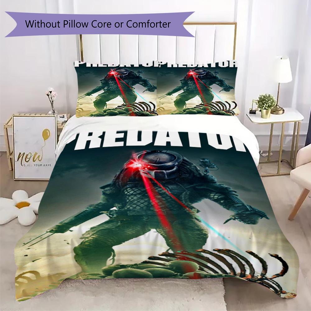 Predator Pattern Bedding,Quilt Set Quilt Cover Pillowcase Home Birthday Gift (1*duvet cover+2*pillowcase,without core)SSJT0917043