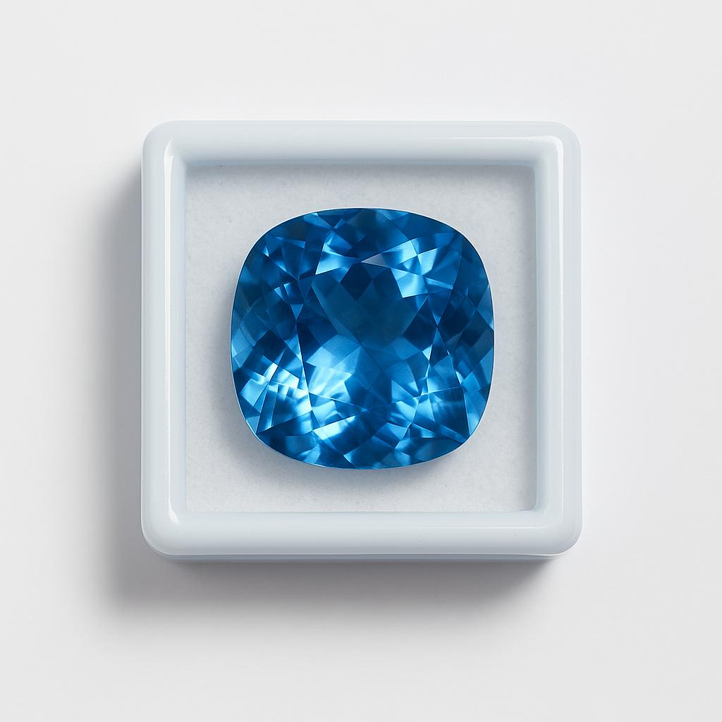Natural Blue Sapphire Loose Gemstone 9 ct Square Cushion Cut September Birth September Birthstone