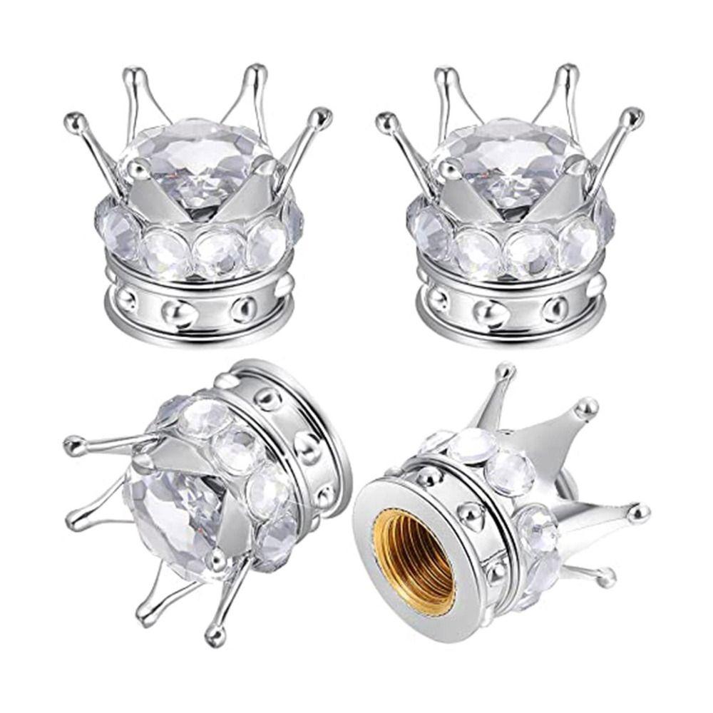 4 шт. корона с бриллиантами автомобильные колпачки для клапанов шин чехлы для автомобильных мотоциклов велосипедов воздушные чехлы авто герметичные стержни