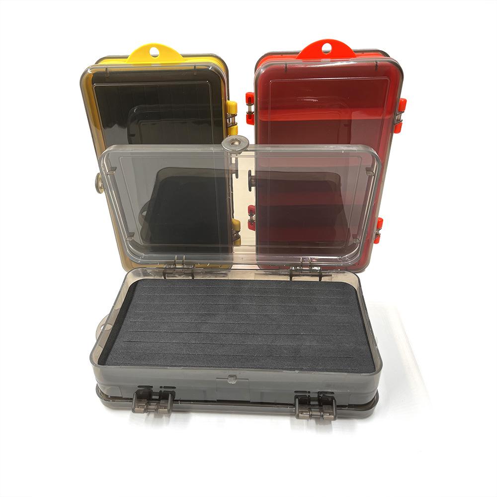 Двухсторонний ящик для хранения приманок и мушек с отделениями для крючков и пайеток