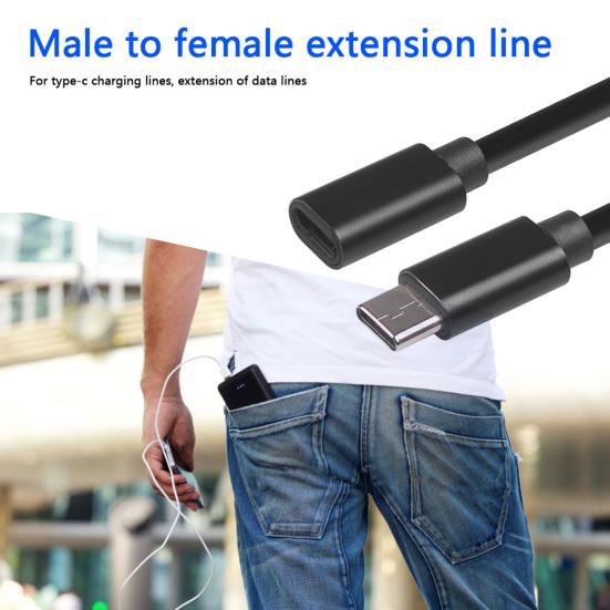 Удлинительный кабель Type-C Male-Female, универсальный многофункциональный кабель для зарядки и питания USB-C, скорость 480 Мбит/с